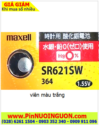 Maxell SR621SW _Pin 364; Pin đồng hồ 1.55v Silver Oxide Maxell SR621SW _Pin 364	